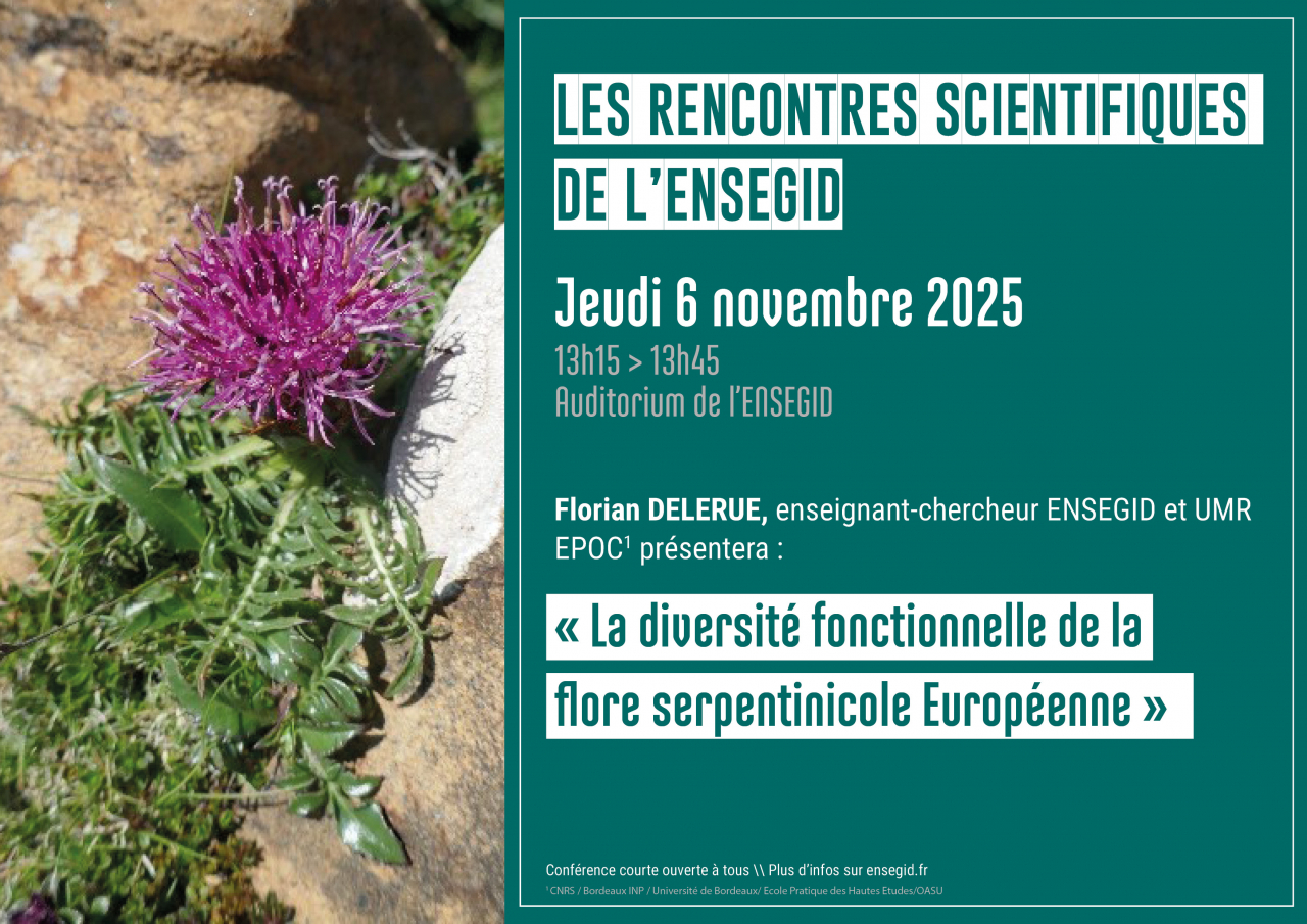 Rencontres Scientifiques de l'ENSEGID : Florian Delerue